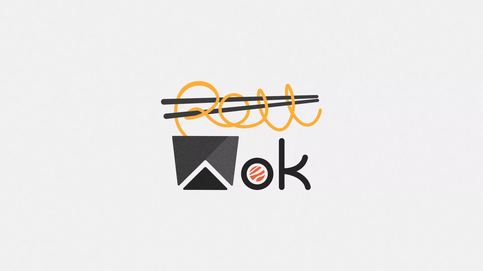 Разработка логотипа суши-бара «Roll Wok Club» в Славянске-на-Кубани